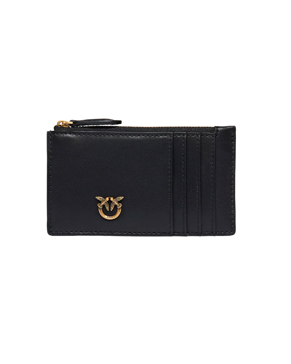 PINKO Portacarte PINKO donna 100251A0F1 nero oro Love birds<BR/> 100251A0F1 Z99Q