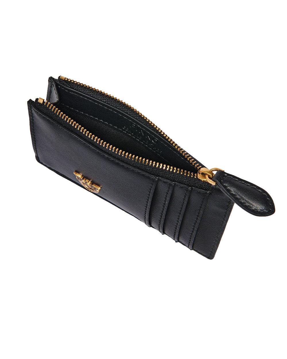 PINKO Portacarte PINKO donna 100251A0F1 nero oro Love birds<BR/> 100251A0F1 Z99Q