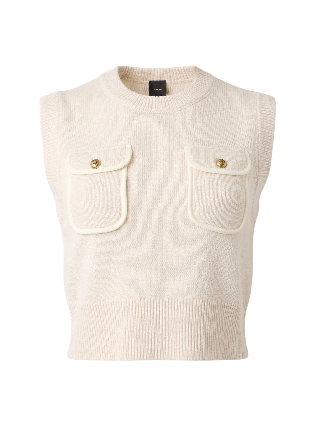 PINKO Gilet Pinko donna 107799A3OH Z06 Belato Bianco 107799A3OH Z06