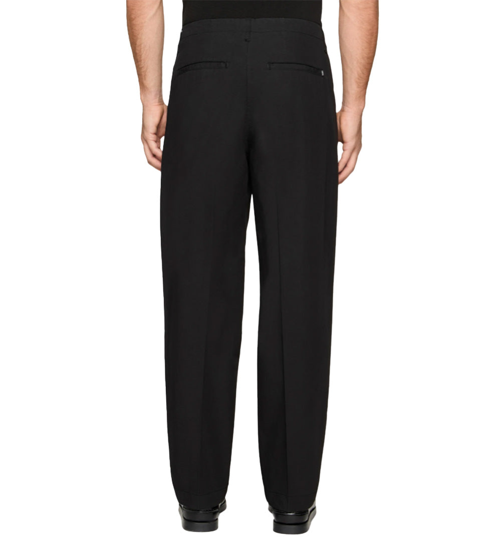 DONDUP Pantalone Dondup Miles uomo UP669CFK18U Nero loose chino logo pinces<BR/> <BR/> UP669CFK18U 999