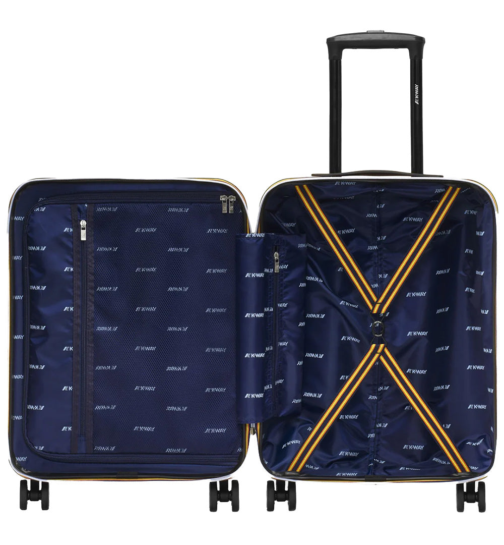 K-WAY Trolley K-Way Carrello Piccolo K11416W Beige unisex abs logo stampa ruote K11416W L35