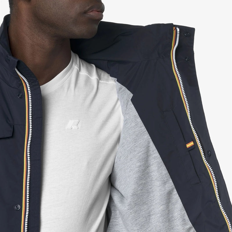 K-WAY Giubbino K-way uomo K8135HW K89 MANUEL STRETCH NYLON JERSEY blu delpth K8135HW K89