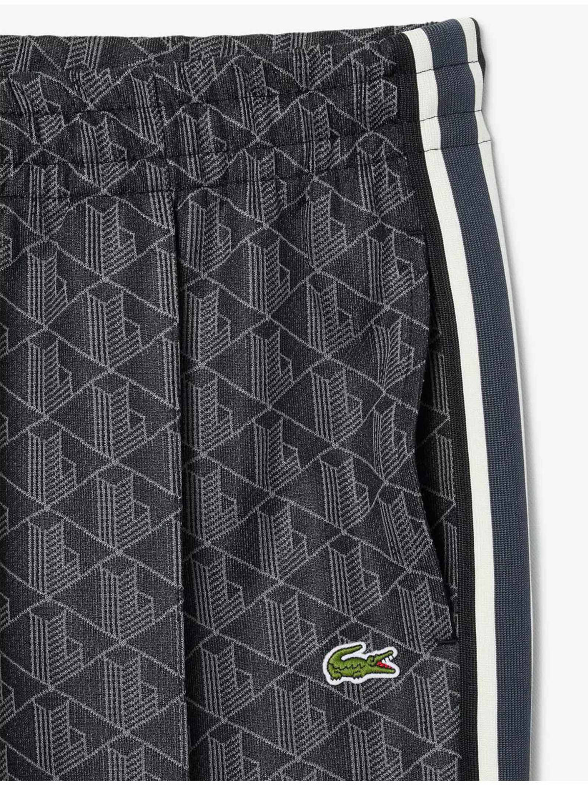 LACOSTE Pantalone LACOSTE uomo XH1440 Nero cotonemonogramma vintage tascheoulisse XH1440 4PC