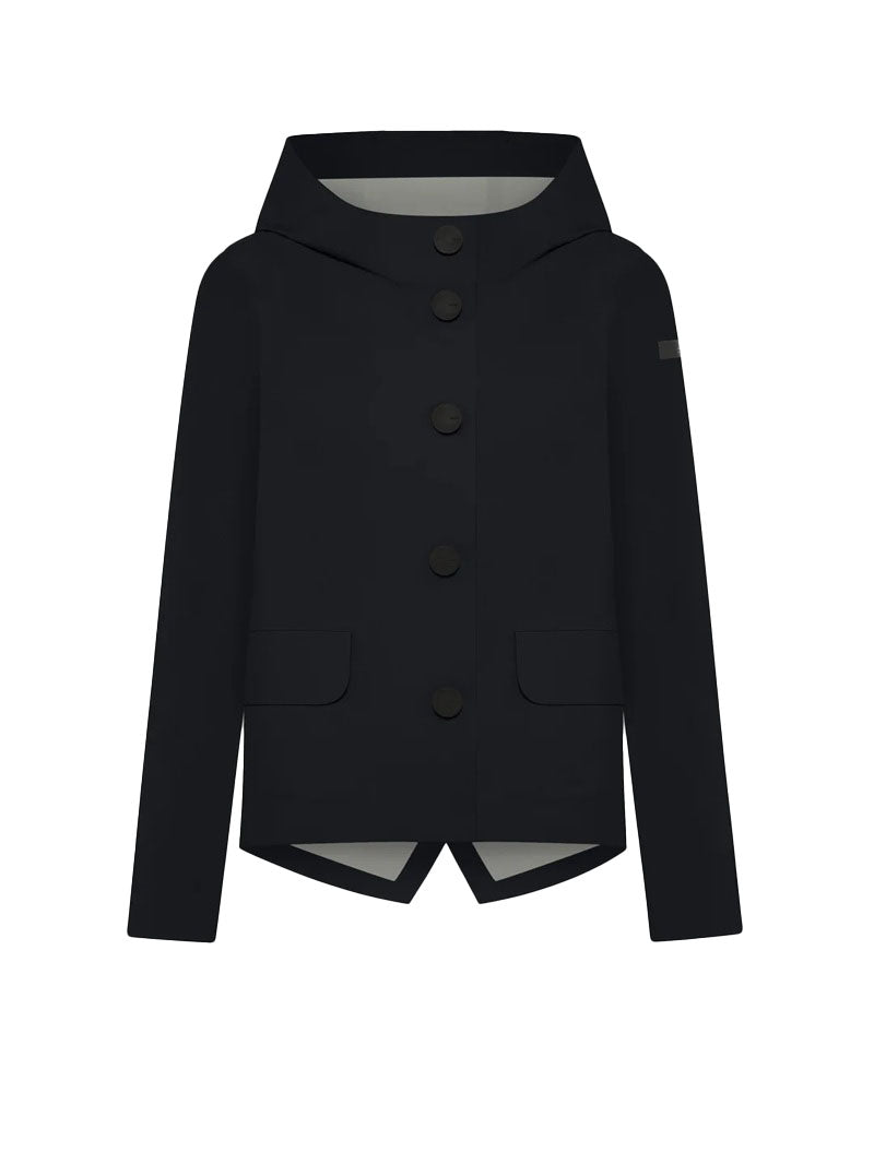 RRD Giubbino RRD donna 25504 60 Montecristo Color Hood Wom Jkt Blue Black bottoni a pressione cappuccio 25504 60