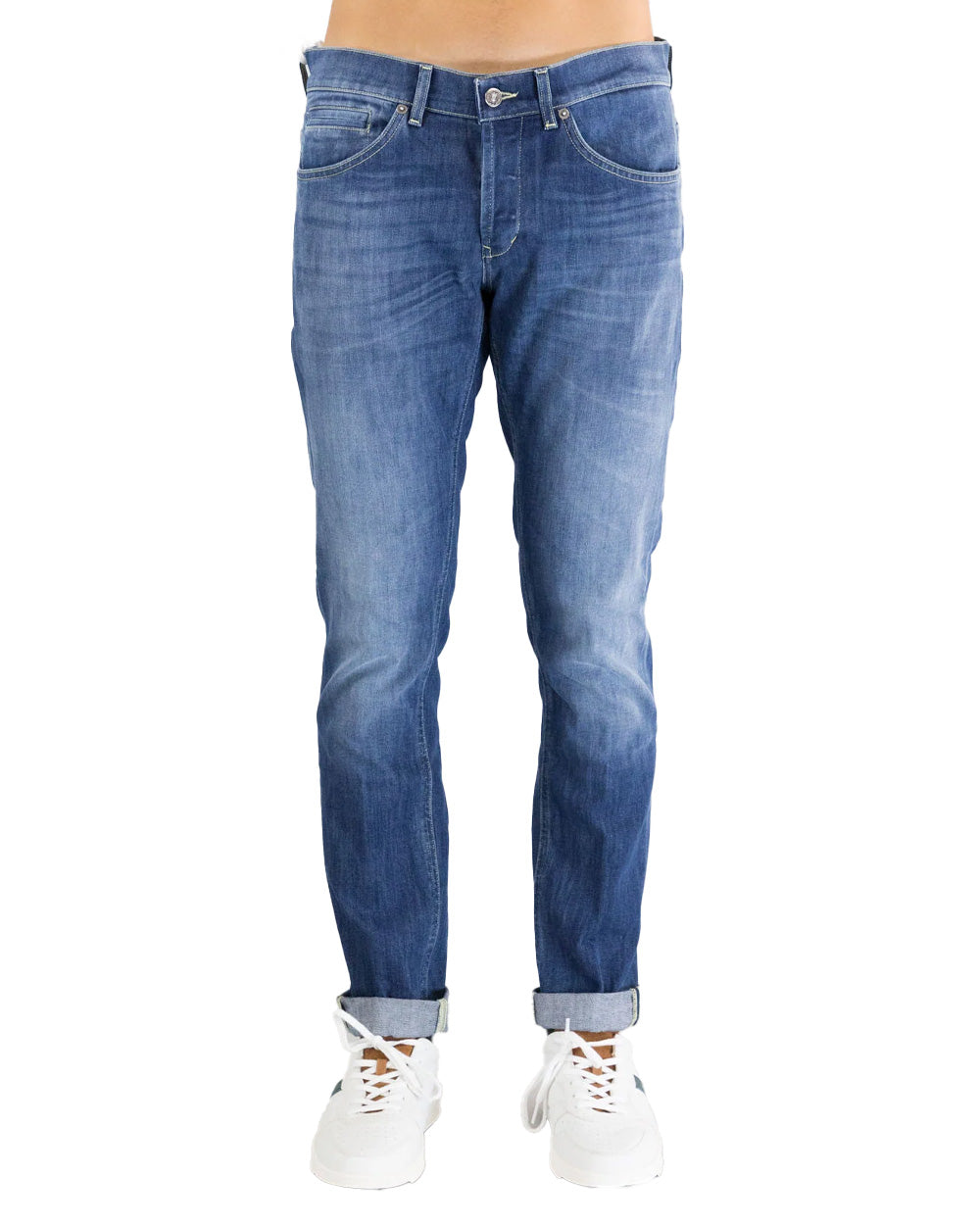DONDUP Jeans DONDUP uomo GEORGE UP232DS0107ULE9 Blu fit moderno cotone denim stretch UP232DS0107ULE9 800