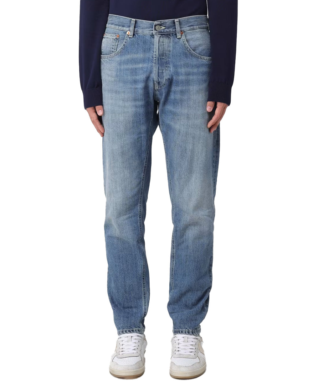 DONDUP Jeans DONDUP uomo DIAN UP576DFE313ULL5 Blu cinque tasche con passanti in vita fondo con orlo dritto UP576DFE313ULL5 800