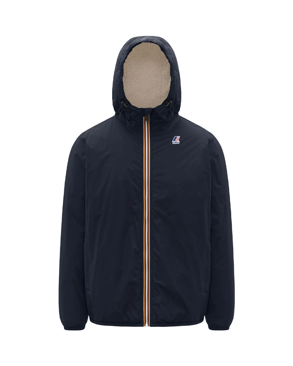 K-WAY Giubbino K-WAY uomo LE VRAI 4.0 CLAUDE ORSETTO K21515W Blu nylon ripstop riciclato cappuccio chiusura con zip K21515W K89