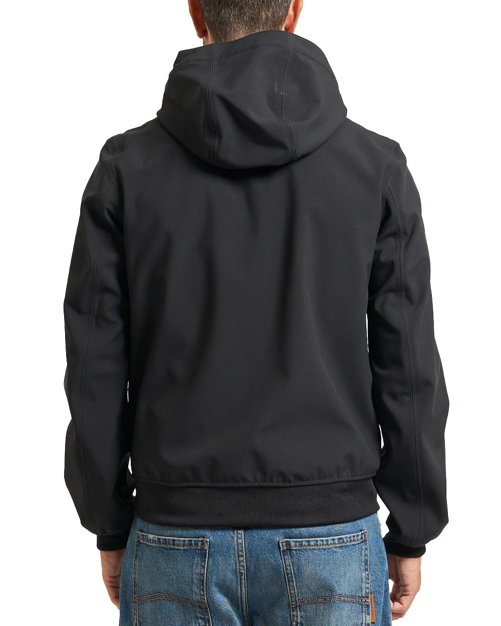 K-WAY Giubbino K-WAY uomo Joachim Bonded K3135KW Nero vestibilità slim fit tasche polsini elasticizzati logo in silicone sul petto chiusura full zip K3135KW A3C