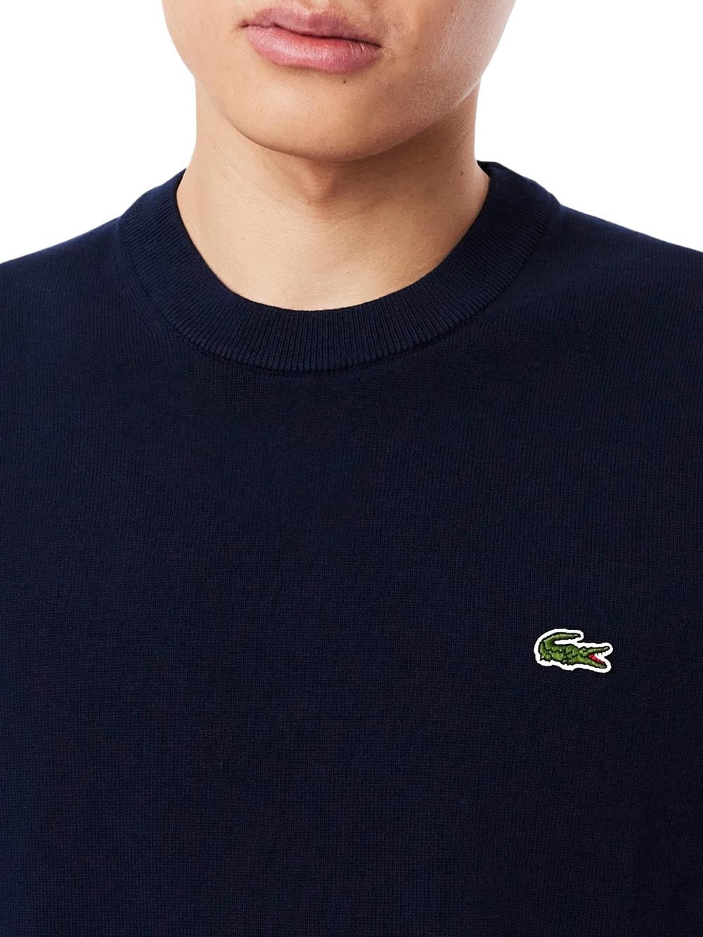LACOSTE Maglia Lacoste uomo AH32253GF Blu lana girocollo AH3225 3GF