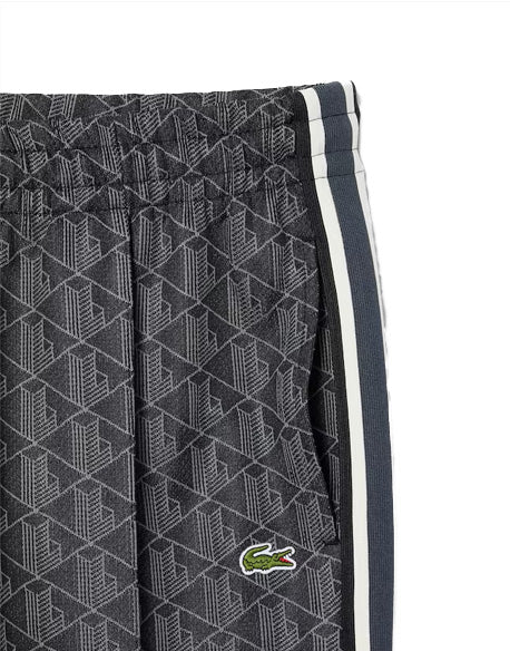 LACOSTE Pantalone LACOSTE uomo XH1440 Nero jacquard tasche a filetto coulisse con cordoncino in vita coccodrillo XH1440 4PC