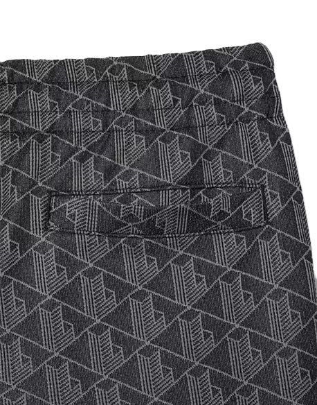 LACOSTE Pantalone LACOSTE uomo XH1440 Nero jacquard tasche a filetto coulisse con cordoncino in vita coccodrillo XH1440 4PC