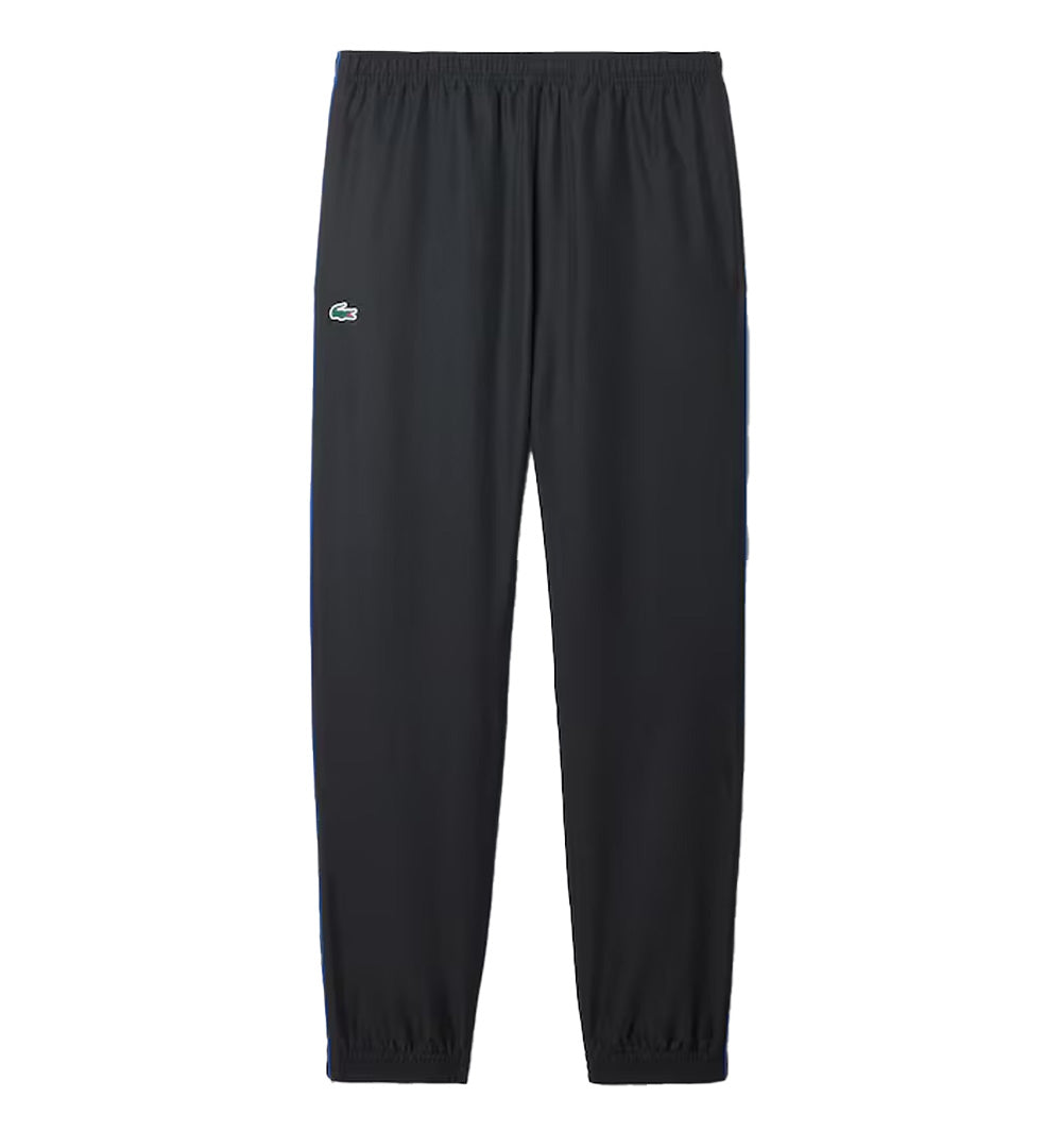 LACOSTE Pantalone Lacoste uomo XH4778 Nero rombi taffettà taglio dritto regular fit tasche laterali XH4778 031