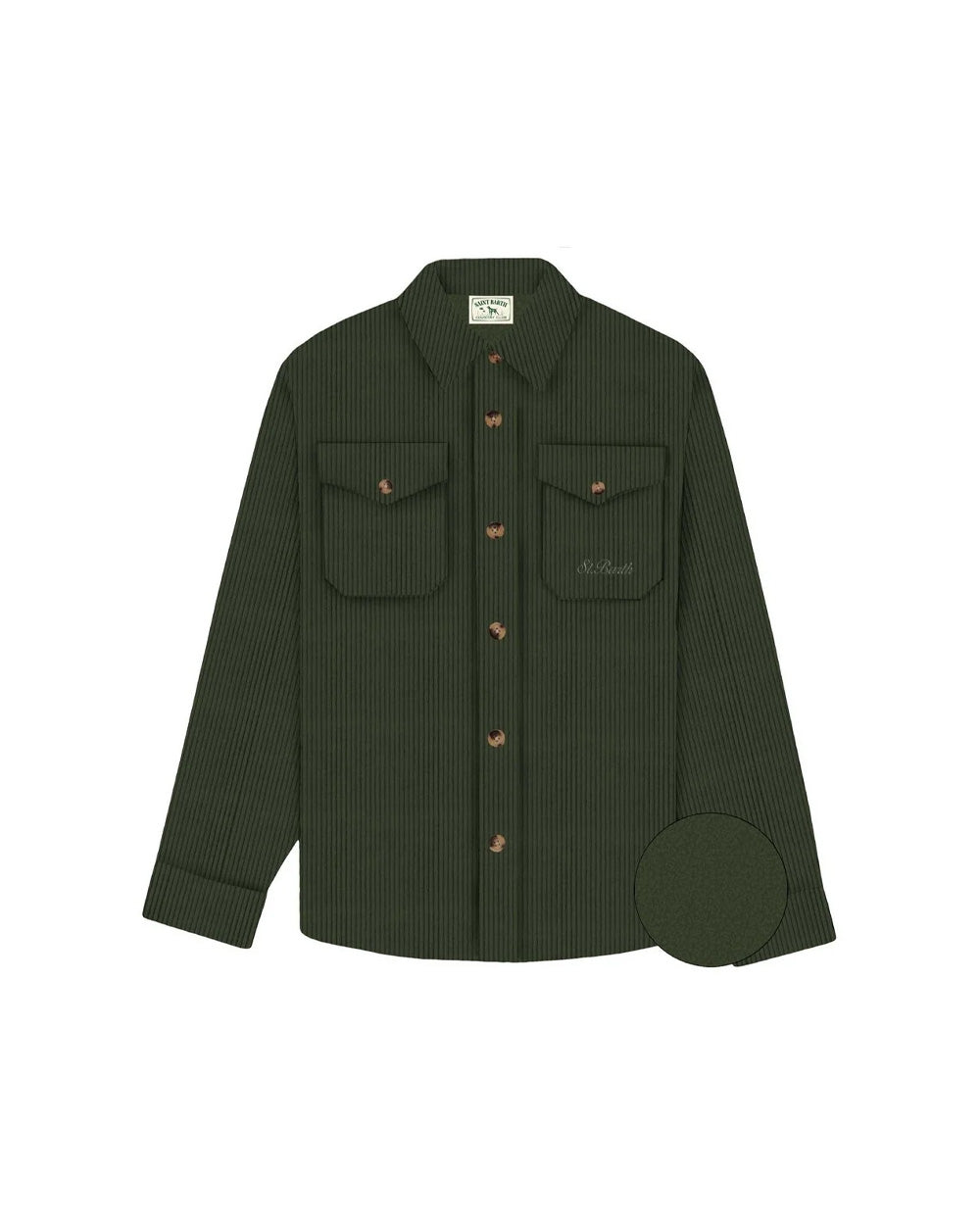 MC2 SAINT BARTH Giubbino MC2 SAINT BARTH uomo LANDECK CORDUROY LAND006TEX000100011I Verde velluto a coste tasche LAND006TEX0001 00011I 52