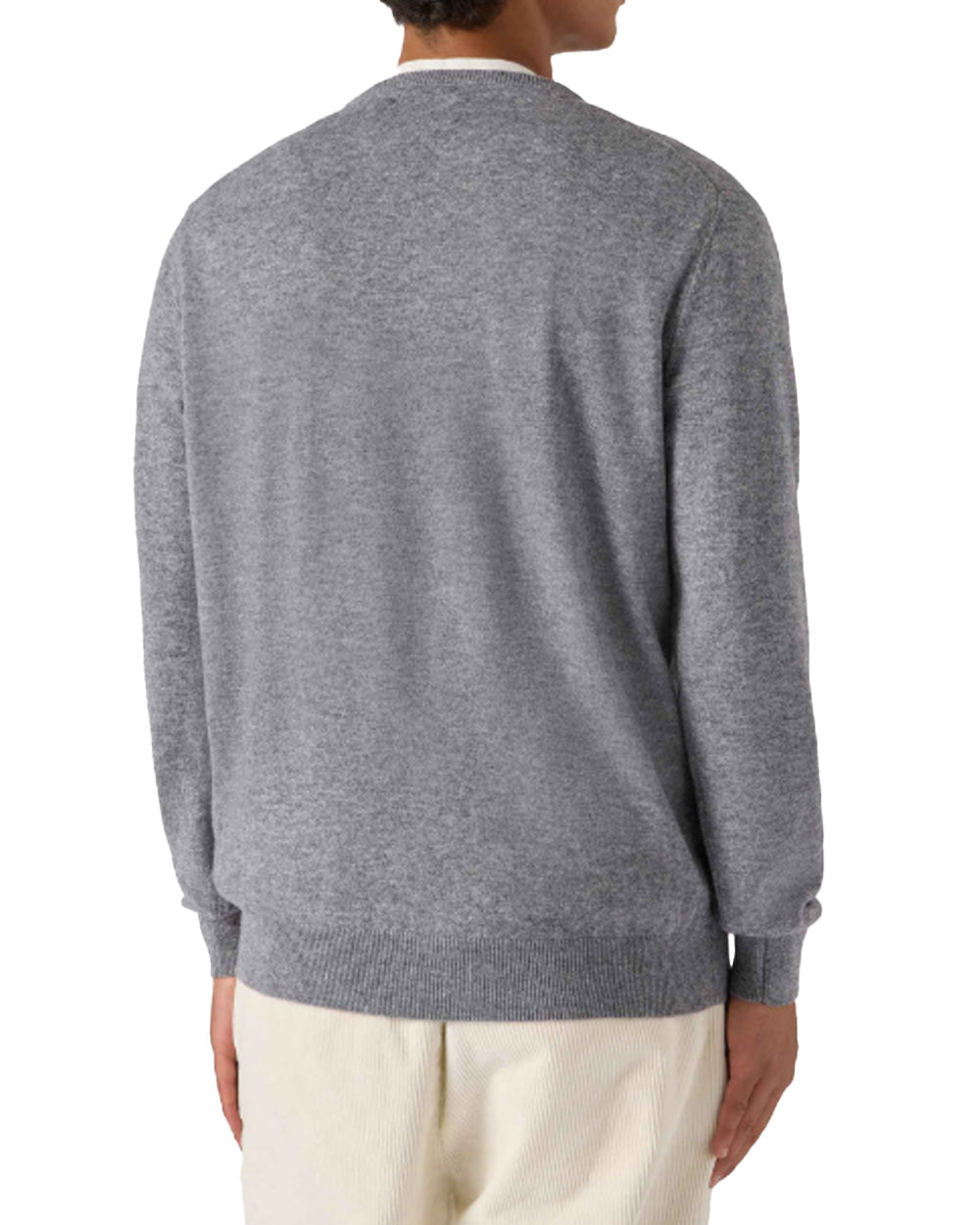 MC2 SAINT BARTH Maglione MC2 SAINT BARTH uomo REGE013TEX000100036I Grigio lana cashmere girocollo a coste REGE013 TEX0001 00036I 15M
