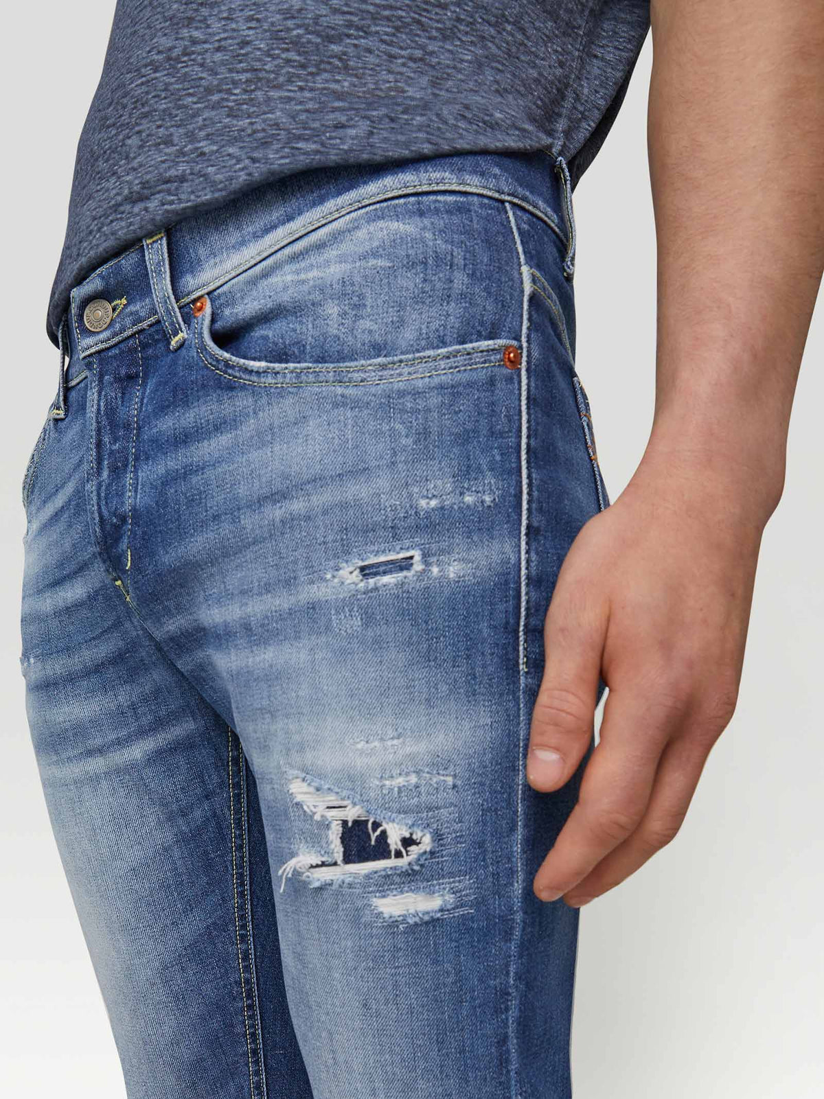 DONDUP Jeans DONDUP uomo GEORGE UP232DSE297 Denim cinque tasche cotone denim UP232DSE297 800