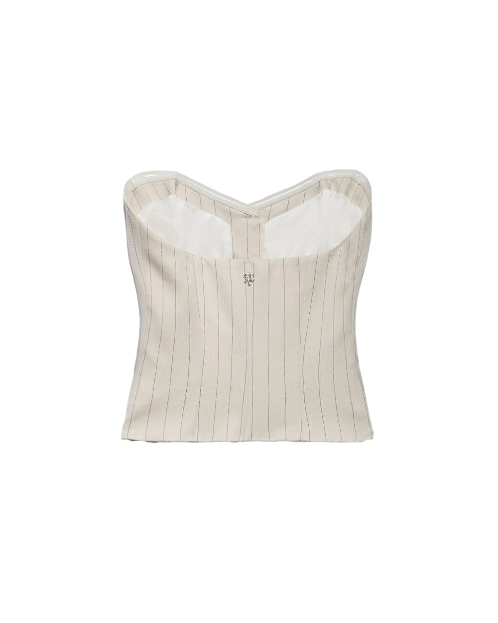 ANIYE BY Top ANIYE BY IRINA donna 185107 Panna bustier gessato monopetto 185107 02485