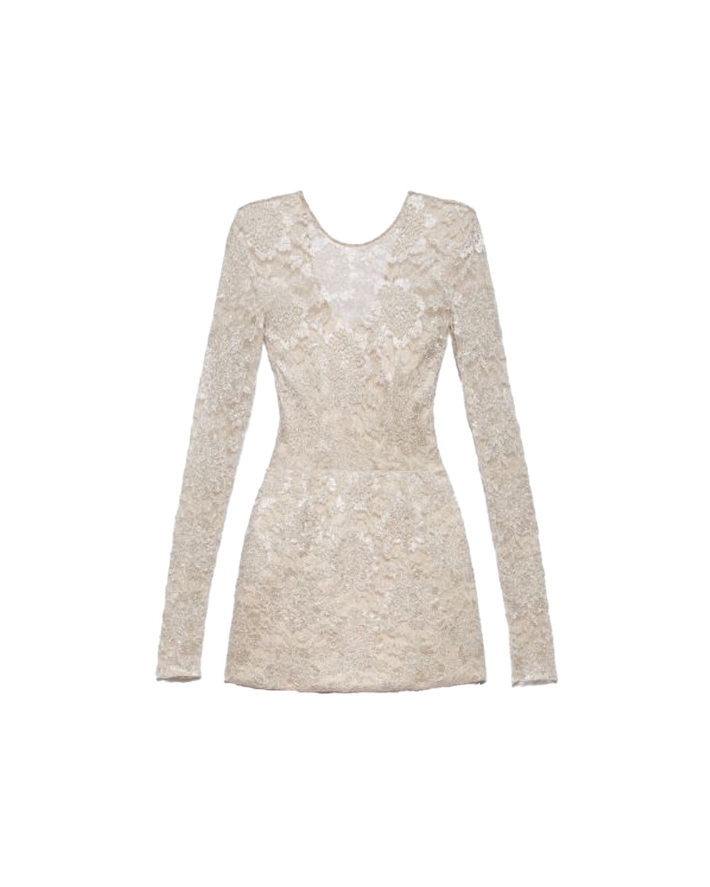 ANIYE BY Abito ANIYE BY LOLA donna 185119 Panna pizzo maniche lunghe scollo a v gonna<BR/> 185119 02495
