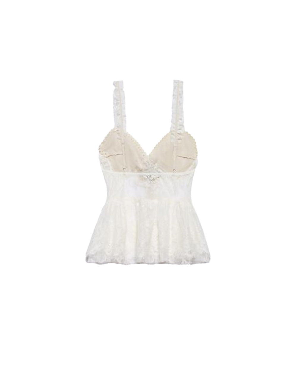 ANIYE BY Top ANIYE BY NOA donna 185120 Bianco pizzo dettagli ricamai fiocco rouches 185120 02485