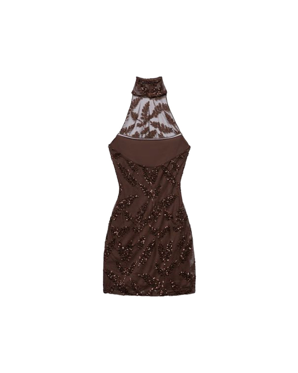 ANIYE BY Abito ANIYE BY UMA donna 185246 Cioccolato tulle ricamato paillettes scollo all'americana 185246 02481
