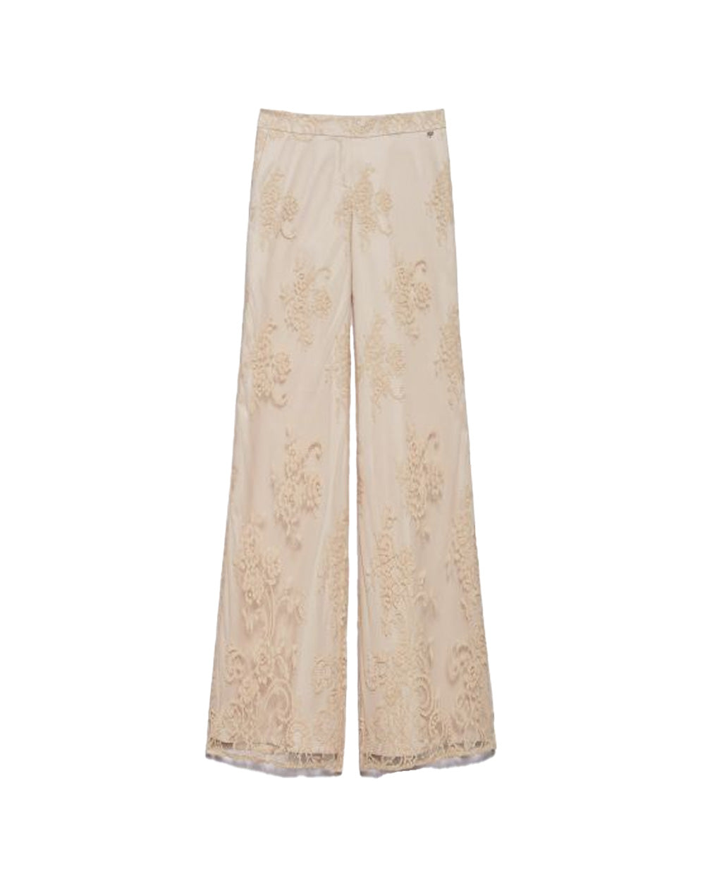 ANIYE BY Pantalone ANIYE BY SILVA donna 185272 Cipria palazzo ricami floreali tasche regular<BR/> 185272 02486