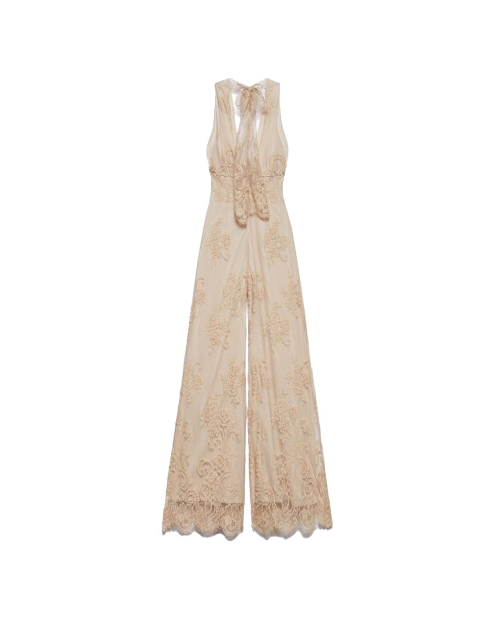 ANIYE BY Tuta ANIYE BY SILVA donna 185275 Cipria pizzo scollo all'americana ricami all over 185275 02486