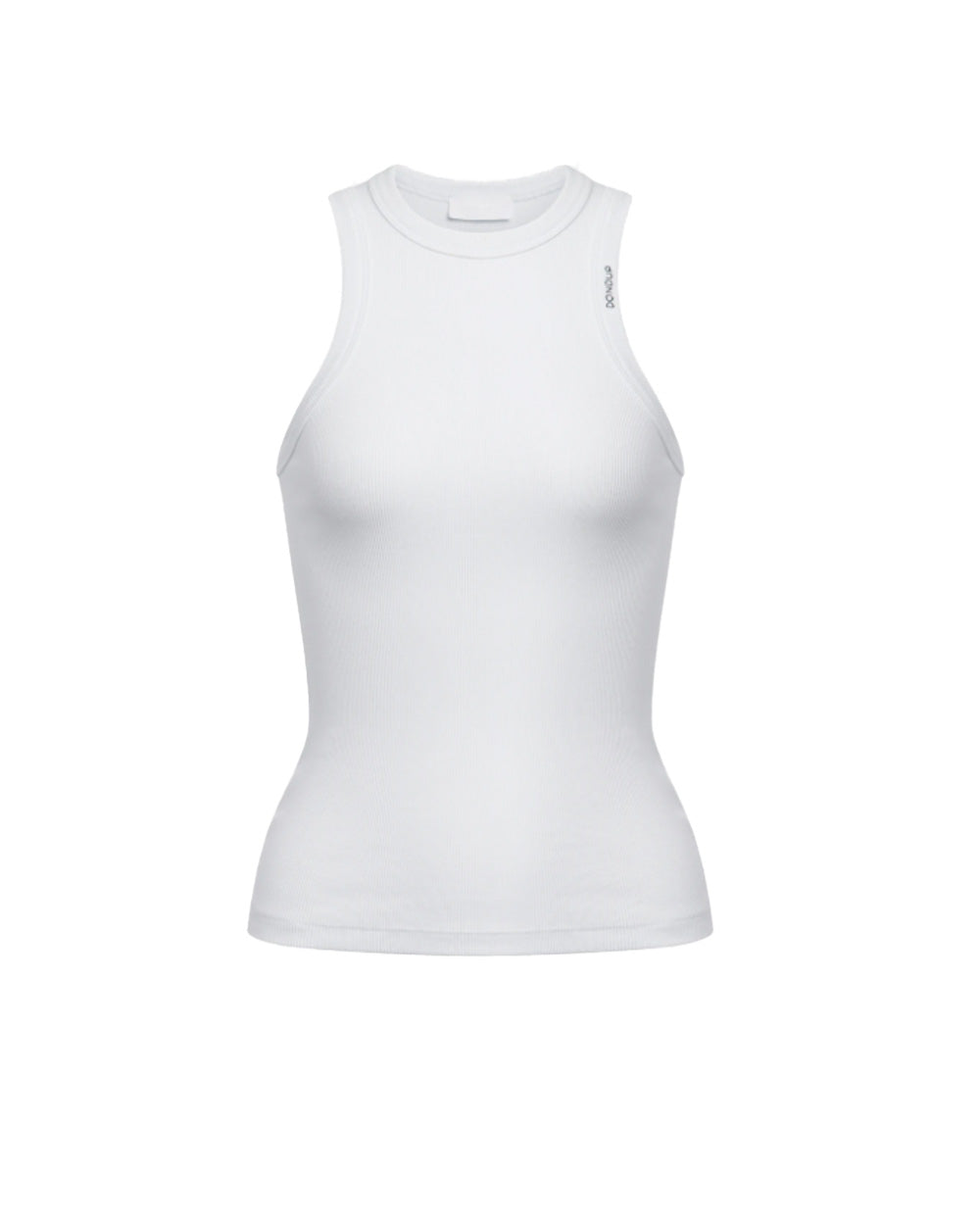 DONDUP Top DONDUP donna DS071JS0314D Bianco girocollo slim scollo all'americana <BR/> DS071JS0314D 000