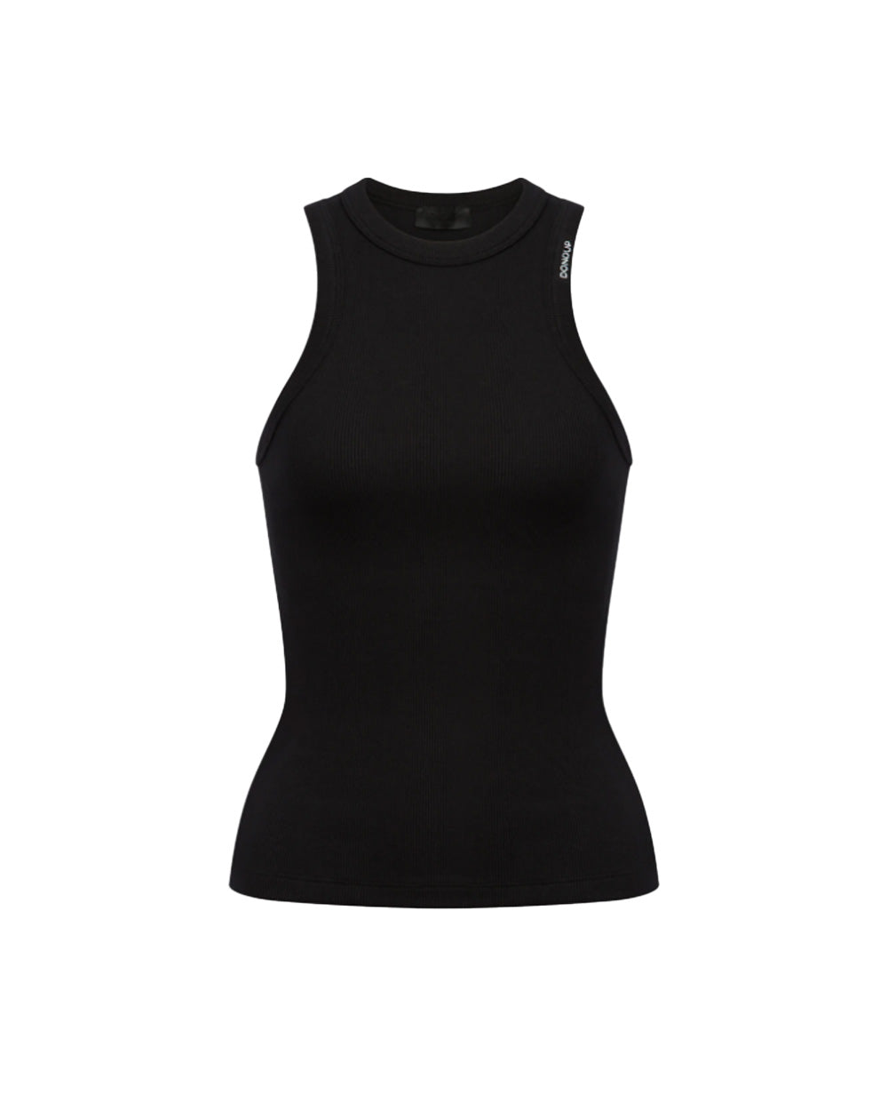 DONDUP Top DONDUP donna DS071JS0314D Nero giricollo slim logo scollo DS071JS0314D 999