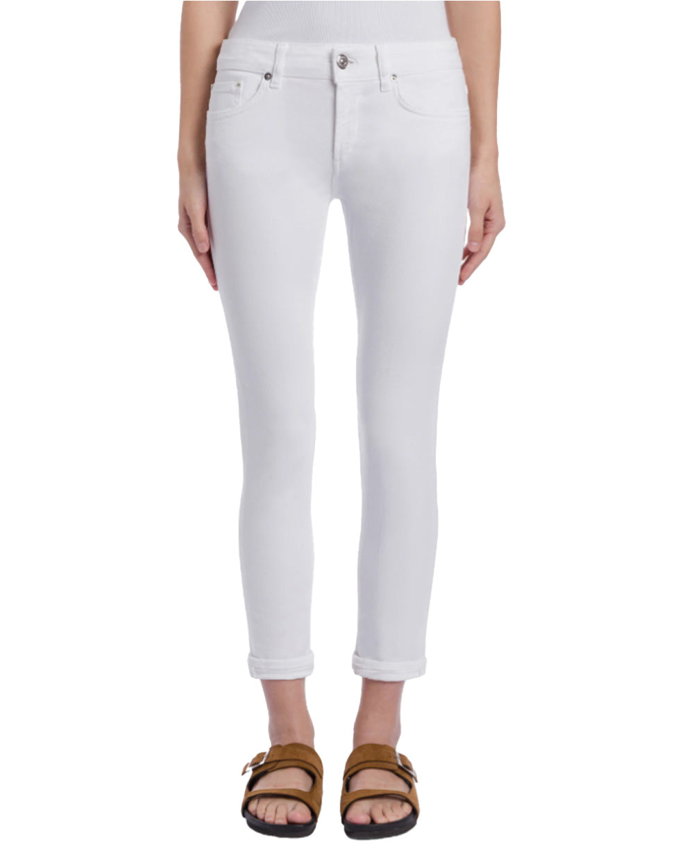 DONDUP Jeans DONDUP donna MONROE P692BS0030D Bianco<BR/> <BR/> P692BS0030D 000