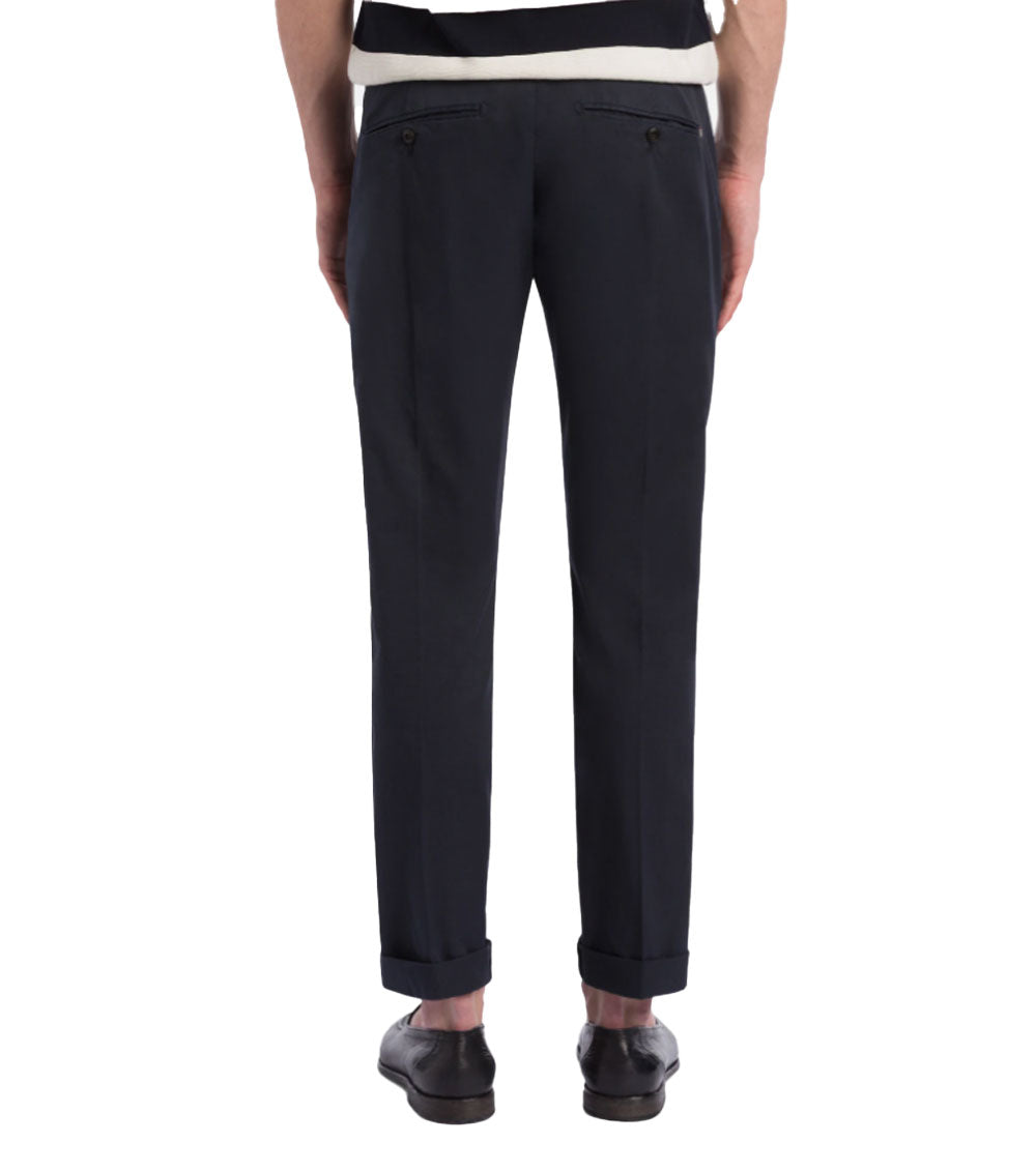 DONDUP Pantalone Dondup uomo Gaubert UP235GSE046U blu slim in gabardina leggera <BR/> UP235GSE046U 890
