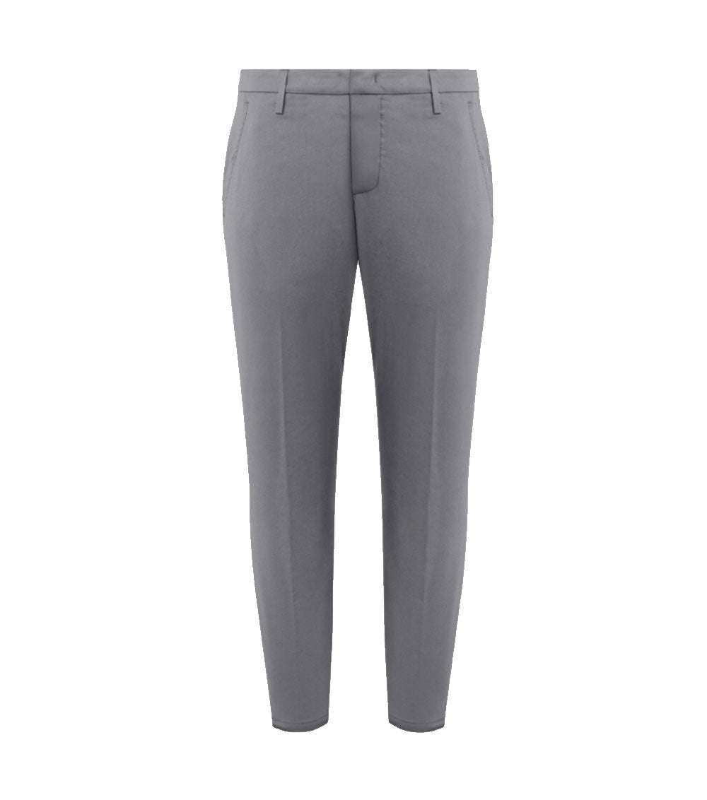 DONDUP Pantalone Dondup uomo Alfredo UP518GS0096U grigio slim in gabardina compact<BR/> UP518GS0096U 903