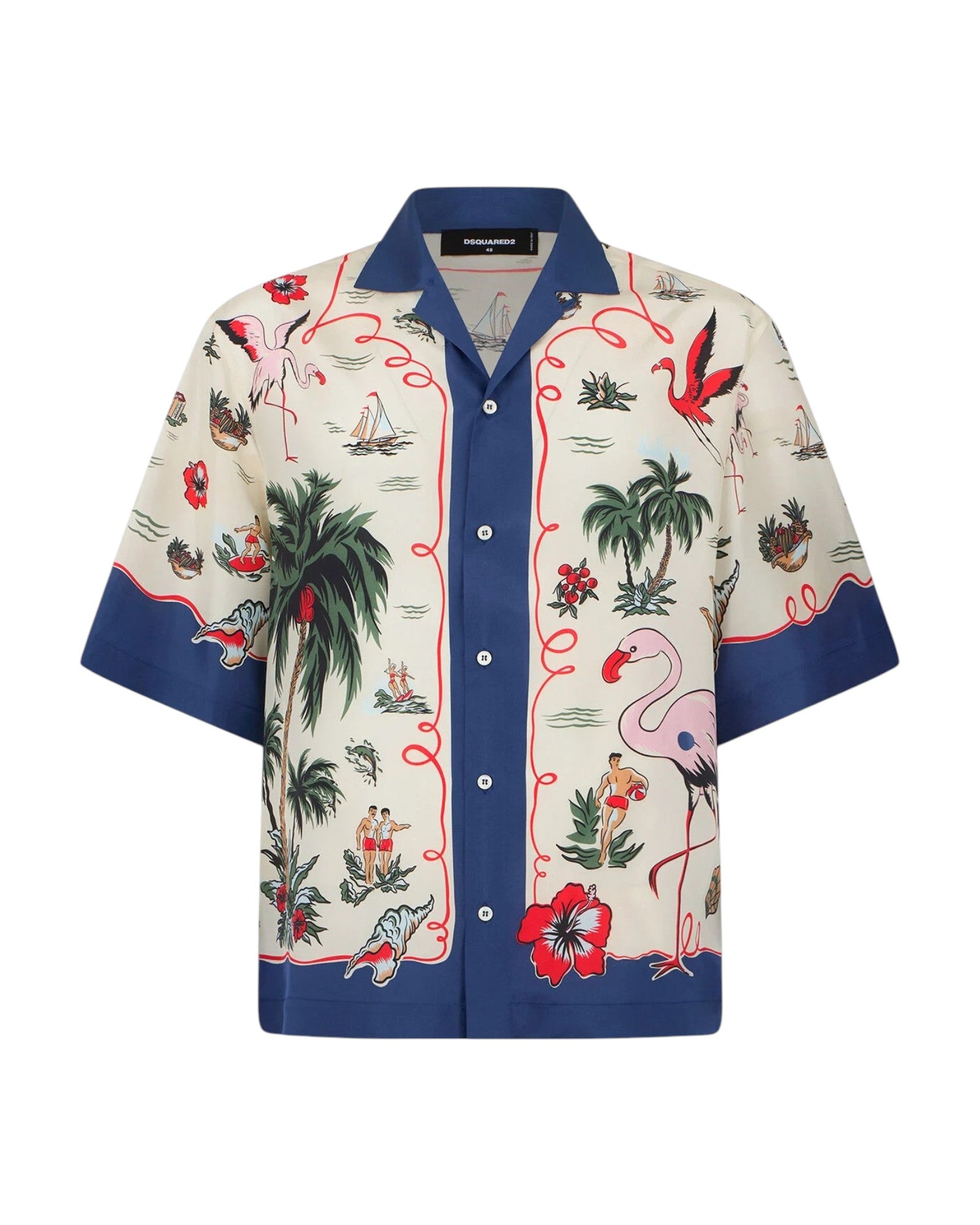 DSQUARED2 Camicia DSQUARED2 uomo S71DM0835D35476001S Aloha Souvenir Fantasia S71DM0835D35476 001S