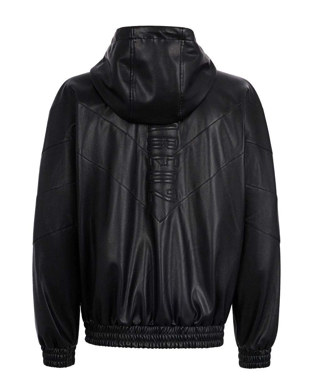 DSQUARED2 Giubbino DSQUARED2 uomo S74AM1676S60340 Nero ecopelle cappuccio coulisse zip doppio cursore tasche S74AM1676S60340 900