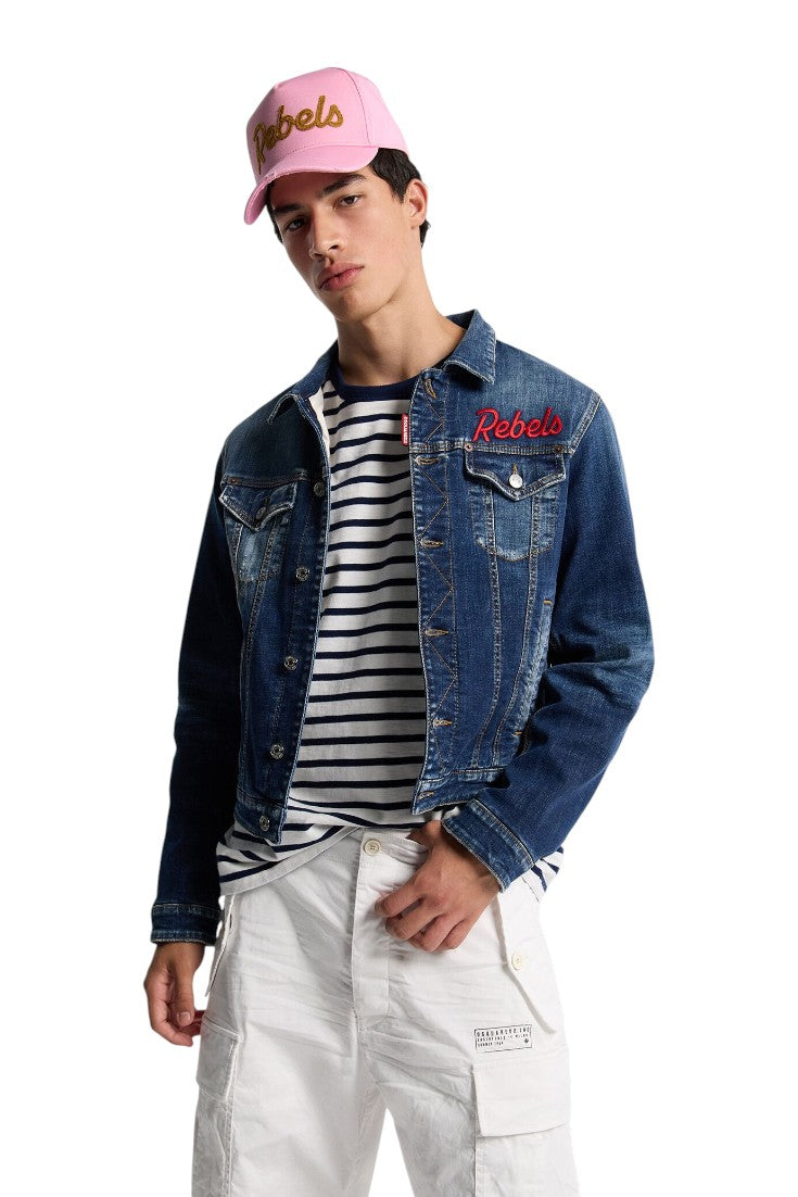 DSQUARED2 Giubbino DSQUARED2 uomo S74AM1694 S30664 470 Blu Denim S74AM1694S30664 470
