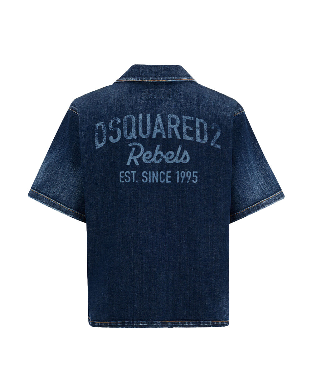 DSQUARED2 Camicia DSQUARED2 uomo S74DM1027S30664 Denim colletto polo maniche corte cotone S74DM1027S30664 470