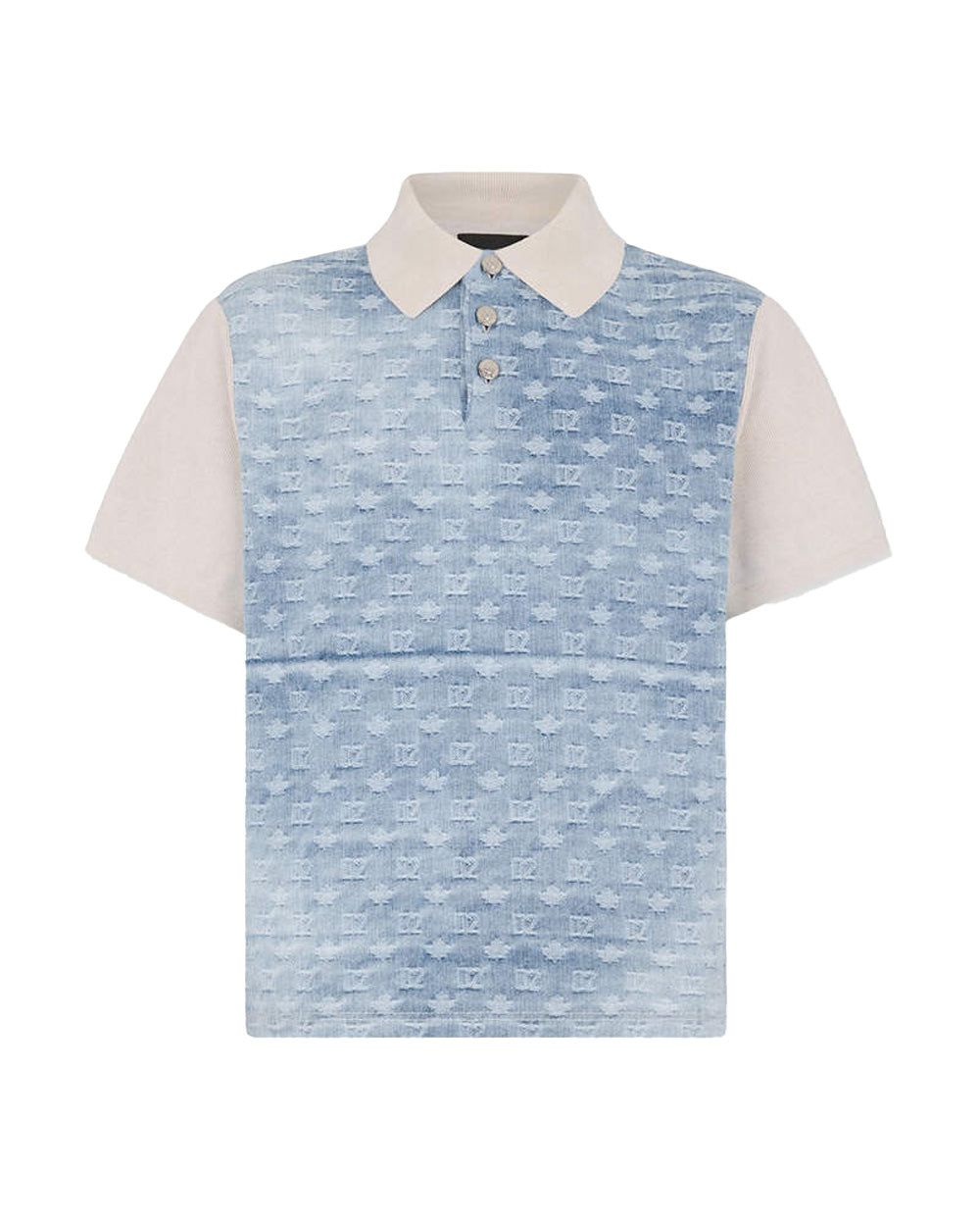 DSQUARED2 Polo DSQUARED2 uomo S74HA1607D13193 Azzurra cotone inserto deni bottoni S74HA1607D13193 961