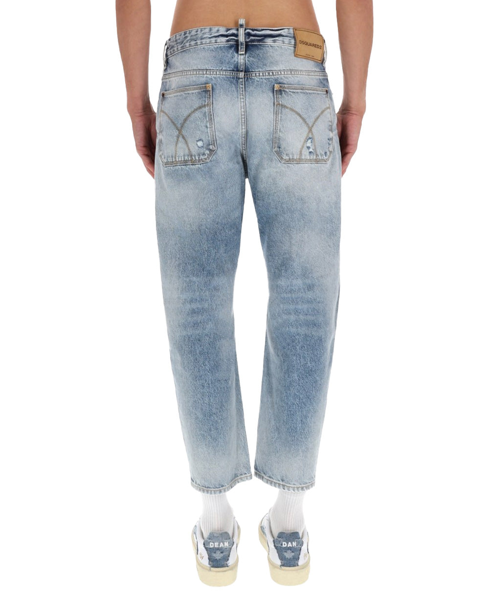 DSQUARED2 Jeans DSQUARED2 uomo S74LB1875S30839 Denim cinque tasche vita alta fondo orlo dritto bottone zip S74LB1875S30839 470