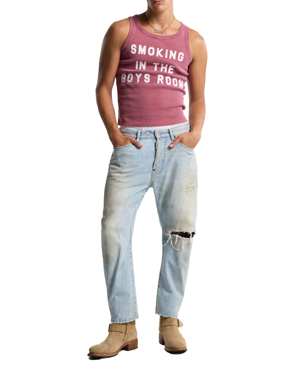 DSQUARED2 Jeans DSQUARED2 uomo Bro lavaggio chiaro L.A S74LB1876D30011 Denim cotone stretch bottoni cinque tasche vintage S74LB1876D30011 470