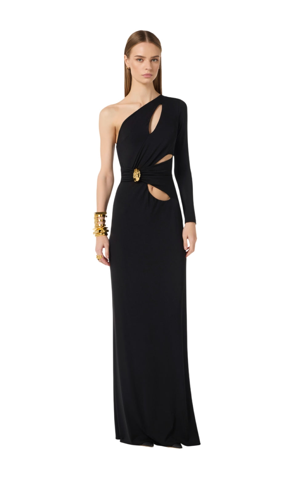 ELISABETTA FRANCHI Abito Elisabetta Franchi donna ABR2561E2110 Red Carpet Nero<BR/> ABR2561E2 110