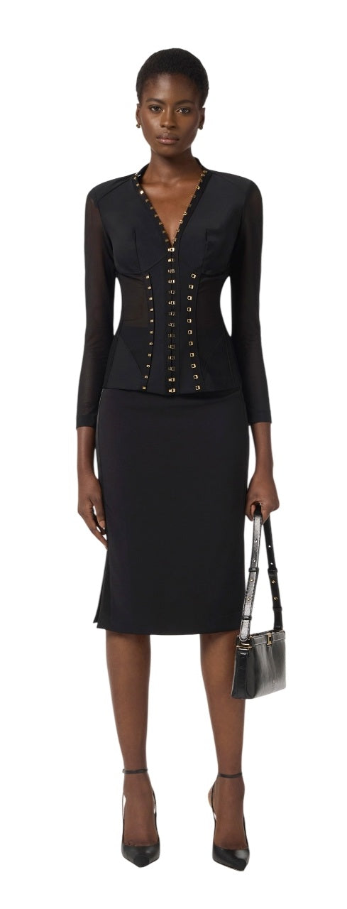 ELISABETTA FRANCHI Giacca Elisabetta Franchi donna GI16762E2110 Bustier Nero<BR/> GI16762E2 110