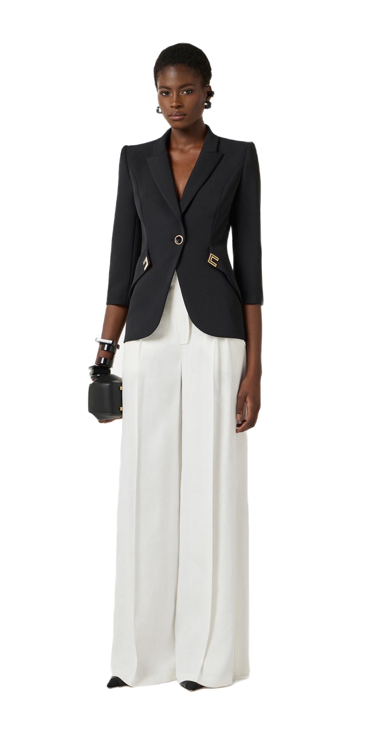ELISABETTA FRANCHI Giacca Elisabetta Franchi donna GI21561E2110 Nero<BR/> GI21561E2 110