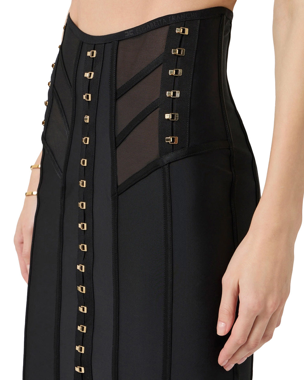 ELISABETTA FRANCHI Gonna ELISABETTA FRANCHI donna GO17962E2 Nera bustier bielastico tulle ganci aderente GO17962E2 110