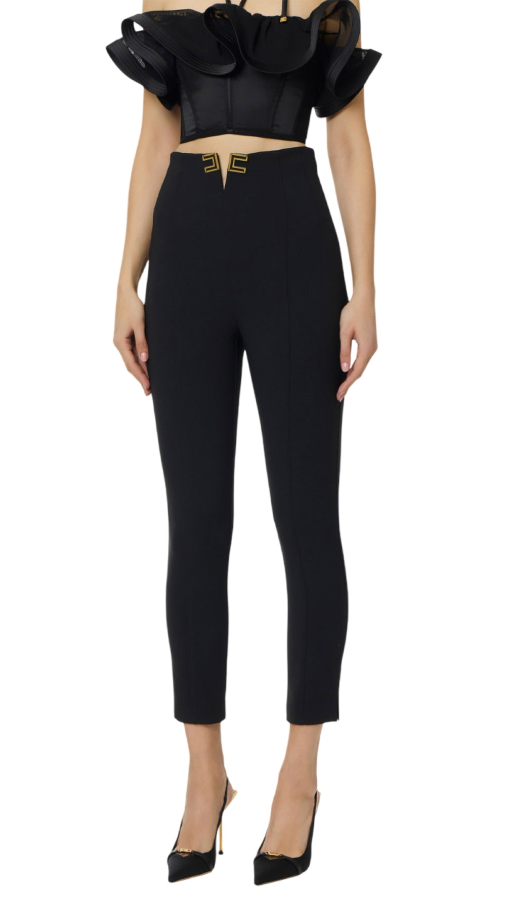 ELISABETTA FRANCHI Pantalone Elisabetta Franchi donna PA16361E2110 Main Collection Nero<BR/> PA16361E2 110