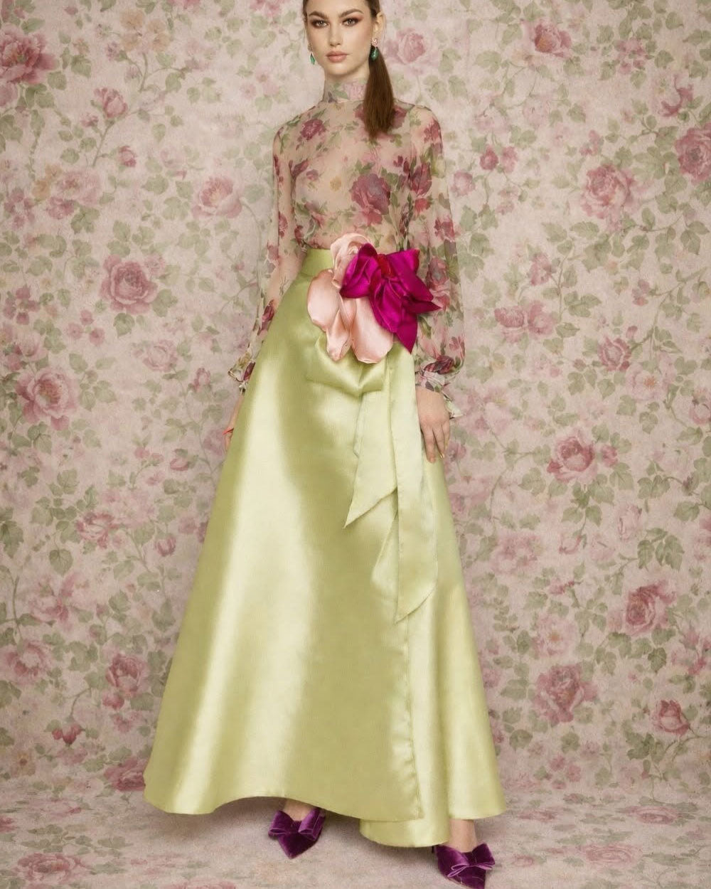 GIADA CURTI Gonna Giada Curti donna GP255 verde GP255 M73
