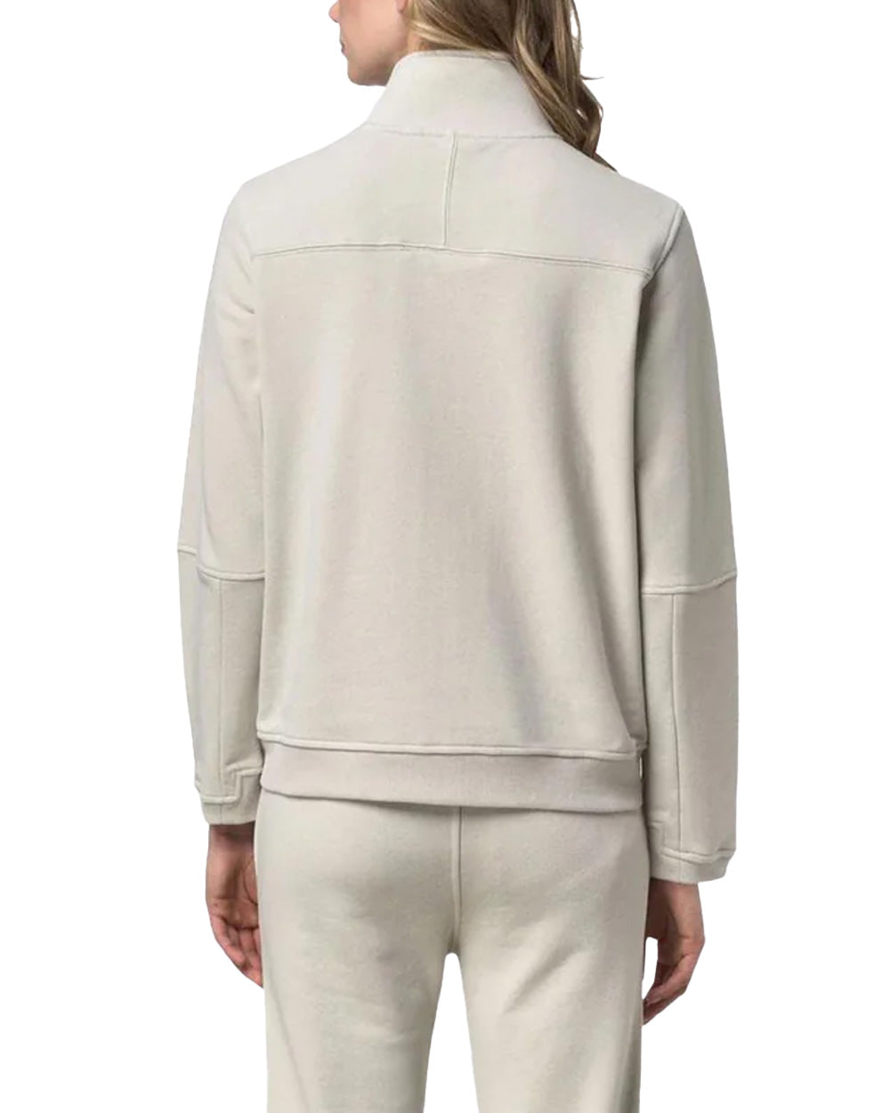 K-WAY Felpa K-WAY donna K1126IW PEPIN POLY COTTON Beige collo alto full zip tasche vestibilità regolare K1126IW 634