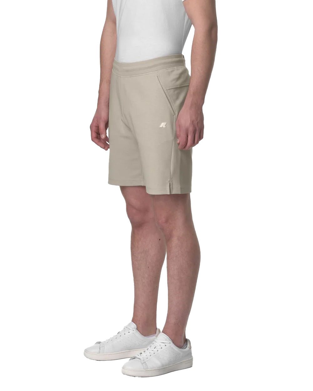 K-WAY Bermuda K-WAY uomo K2122XW KENY INTERLOCK Beige fitting regolare tasche elastico K2122XW 634