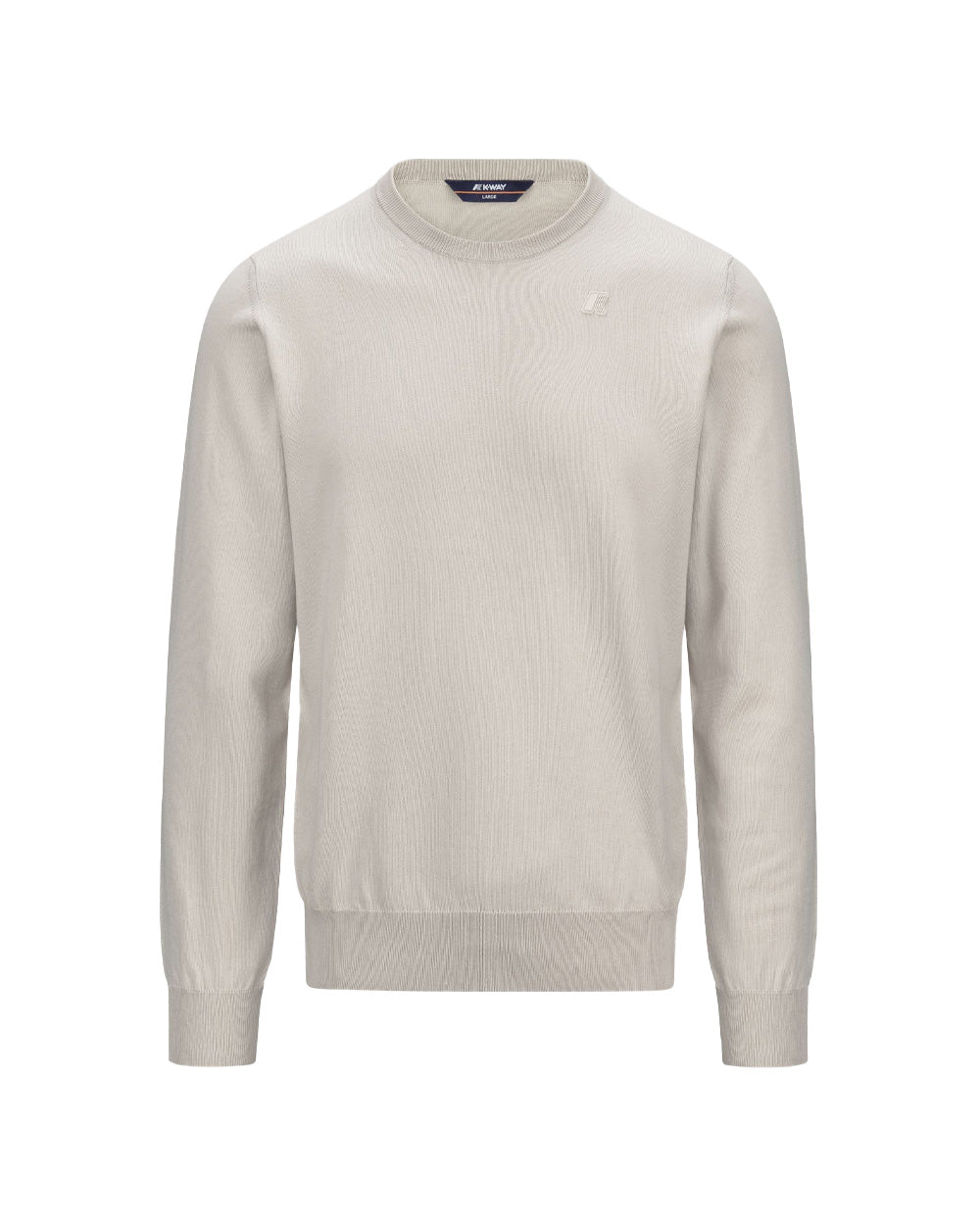 K-WAY Maglia K-WAY uomo K4122YW SEBASTIEN COTTON PS Beige rasata cotone girocollo logo K4122YW 634