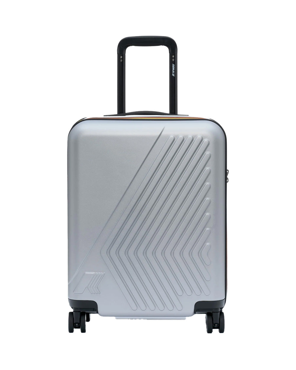 K-WAY Trolley K-WAY unisex K4125ZW EUDOXIE LOGO Grigio rigido tasca ruote girevoli K4125ZW 08Y