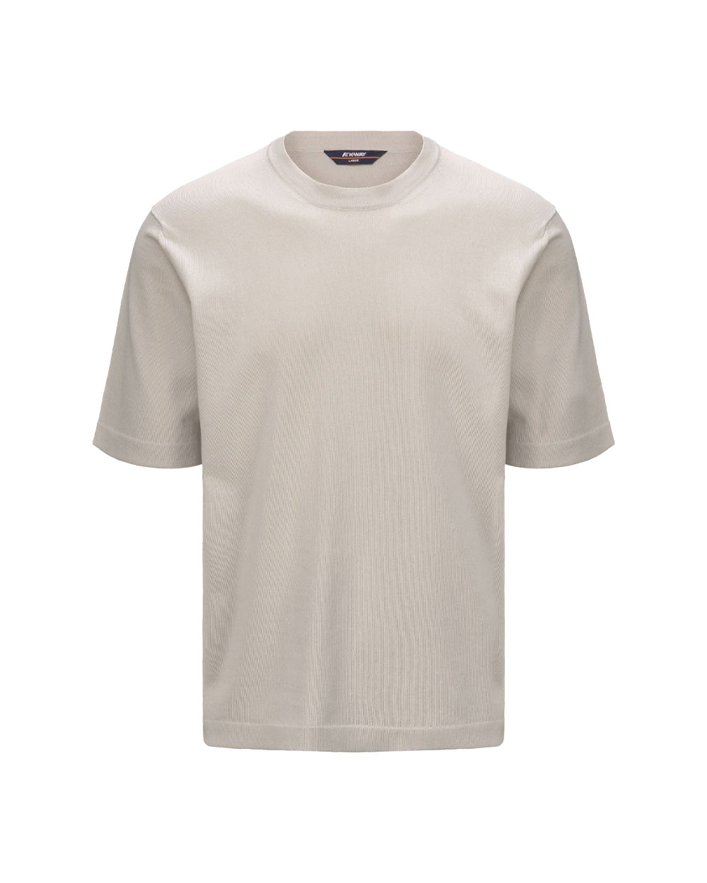 K-WAY T-shirt K-WAY uomo K4126SW COMBE Beige filato di cotone maglia rasata girocollo logo K4126SW 634