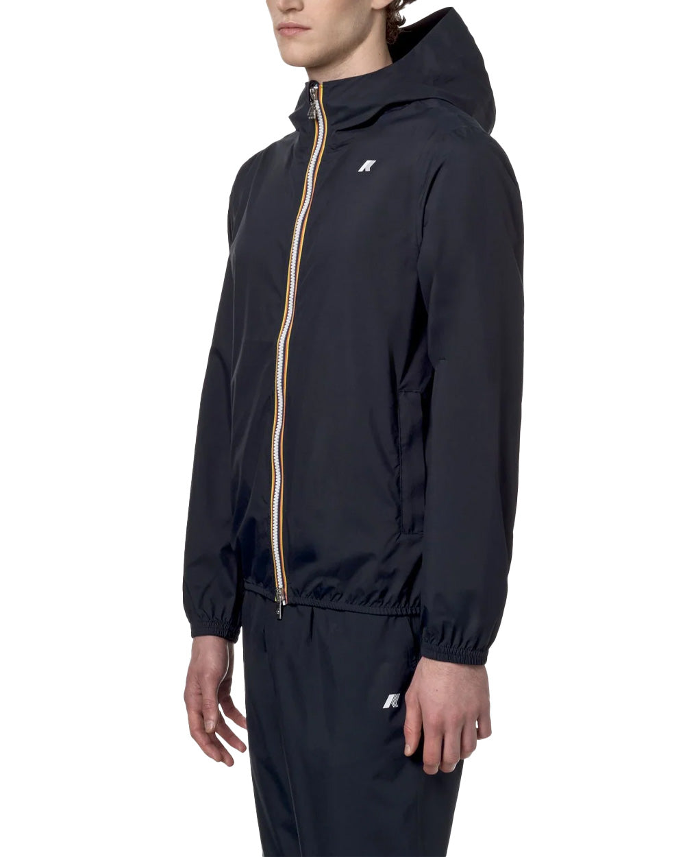 K-WAY Giubbino K-WAY uomo K5127QW JACK STRETCH DOT Blu cuciture cappuccio zip tasche slim K5127QW K89