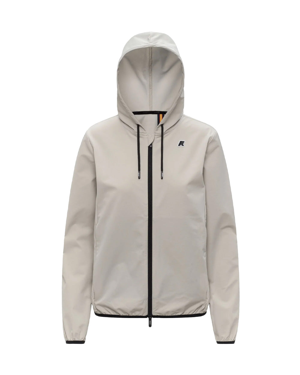 K-WAY Felpa K-WAY donna K5138FW JOURNEER TRAVEL Beige cappuccio coulisse zip tasche logo K5138FW 634